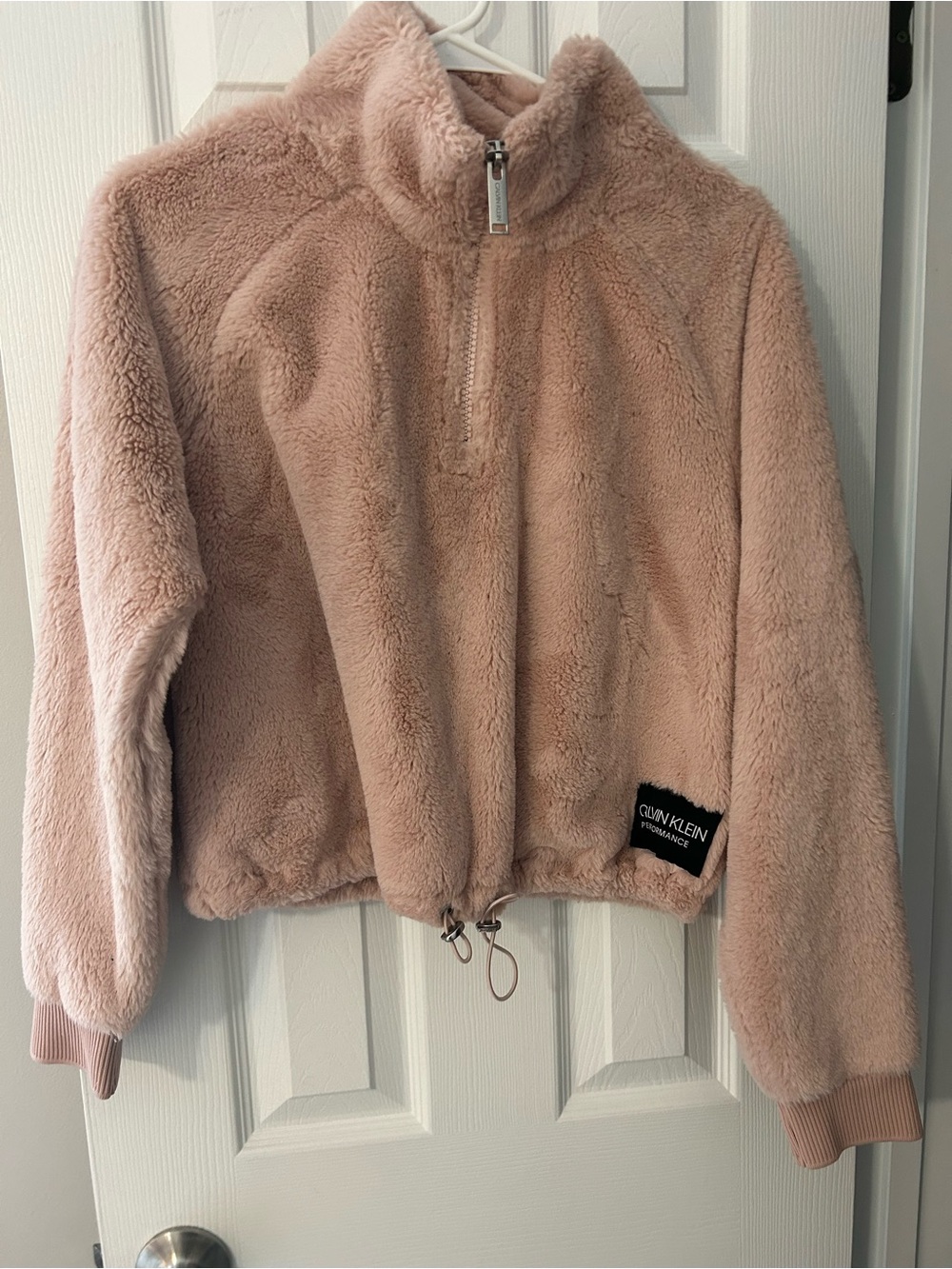 Calvin Klein Performance Plush Half-Zip in Dusty Rose